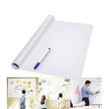 Imagem de Papel de Parede Adesivo PVC Quadro Branco com Marcador, 2 Metros