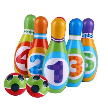 Imagem de TOYANDONA 1Conjunto Boliche de Boliche Bolas de PU Brincadeiras Ao e Familiar