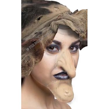 Imagem de Fxe Faux Studio Conjunto de aparelho protético de látex de Halloween Flesh Witch Nose and Chin., Carne, One size fits most teens and adults.