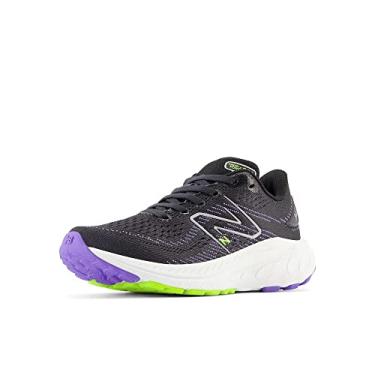 Imagem de New Balance Tênis de corrida infantil Fresh Foam X 860 V13 com cadarço, Preto/Indigo elétrico/30 watts, 19