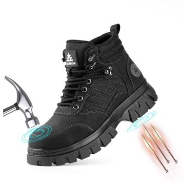 Imagem de TAERDUN Botas Com Biqueira De Aço Para Homens, Calçados Segurança No Trabalho À Prova D'Água, Antiderrapantes, Respiráveis, Confortáveis, Leves, Industriais E Construção, Soldagem Indestrutível