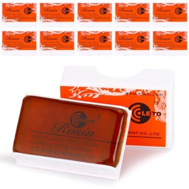 Imagem de Ohlove Pacote Com 10 Resinas Para Violino, Natural E Baixo Teor De Poeira, Arcos Viola Violoncelo (Marrom)