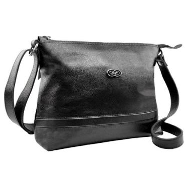 Imagem de Bolsa Transversal RAVELLO em Couro Galvani, Preto