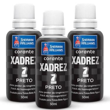 Imagem de Kit 3 Corante Líquido Xadrez Sherwin Williams Tintas Bisnaga Pigmento 