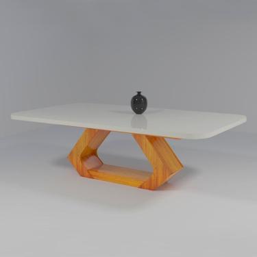 Imagem de Mesa Lottus 220x110 MDF/Vidro Bom Pastor