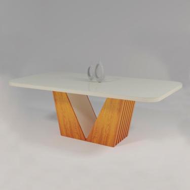 Imagem de Mesa Fenix 180x90 MDF/Vidro Bom Pastor