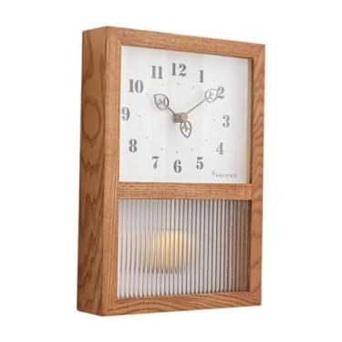 Imagem de XLWLLNJ Relógio de parede silencioso decorativo com pêndulo para casa, restaurante, sala de jantar, escritório
