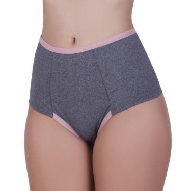 Imagem de Calcinha Alta Compressão Cós Alto Mescla Tanga Modeladora Pós Parto - 