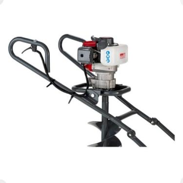 Imagem de Perfurador de Solo a Gasolina BRANCO BPS52 com Carrinho Quadro de Transporte - Ergonomia e Eficiência para Perfurações
