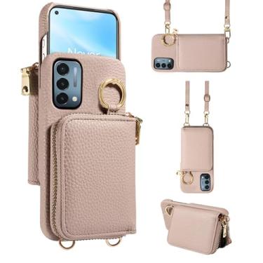 Imagem de Furiet Capa carteira para OnePlus Nord N200 5G com fivela de alça de ombro, bolsa de órgão flip com zíper, suporte para cartão, capa de telefone para One Plus N 200 G5 1 Plus 200N 1plus One+ 1+ N2005G