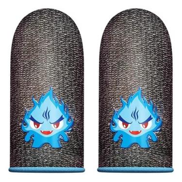 Imagem de 1 Par Luva de Dedo Gamer Mobile para Celular Tablet Multiplayer Competitivo Profissional para Jogos FPS Acessório