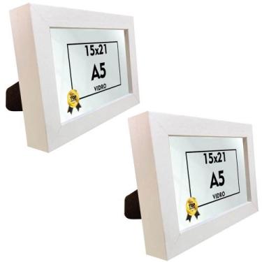 Imagem de Porta Retrato Luxo 15x21 c/ Vidro Moldura Foto 2 peças Cores - Looks O