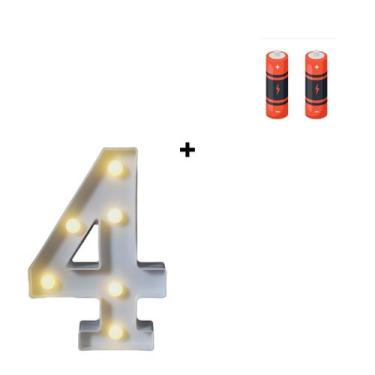 Imagem de Número Luminária Led 3d Festa Decoração + Pilha Grátis - Partiufesta, 