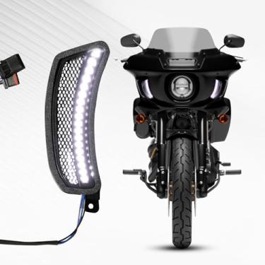 Imagem de totiancong Farol de motocicleta com destaque para ventilação de seta LED carenagens laterais para Harley Low Rider ST FXLRST 2022-2025, Low Rider El Diablo FXRST 2022