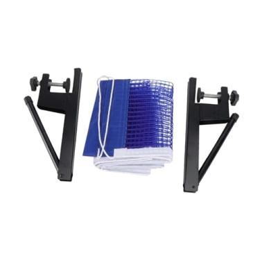 Imagem de menolana Conjunto de rede e postes de tênis de mesa, malha de treinamento de tênis, estrutura, equipamento de suporte de rede de beisebol para competição de