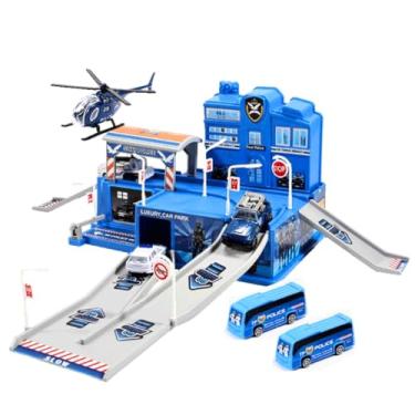 Imagem de Pista de Carrinhos Infantil Garagem com Acessórios Polícia Maxi Toys