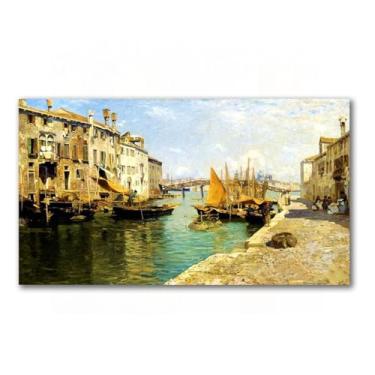 Imagem de LXURY Veneza. Reprodução de pinturas famosas. Arte de parede em tela, pôsteres e impressões. Imagem para decoração de casa 50 x 90 cm sem moldura