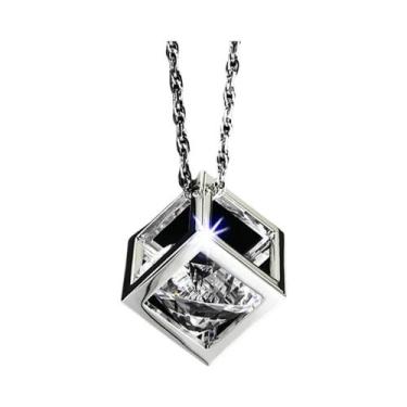 Imagem de Cristais Cubo Pingente De Carro Espelho Retrovisor Decoração Dsycar Or