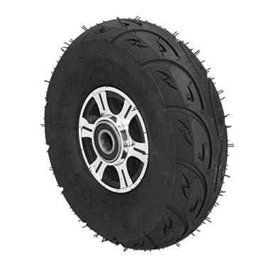 Imagem de Asixxsix Rodas de borracha maciça de 10 polegadas, pneu 4.10/3.50-4 sem câmara, cubo de roda de aço inoxidável, pneus Gorilla Cart para carrinho, carrinho de mão, carrinho de mão