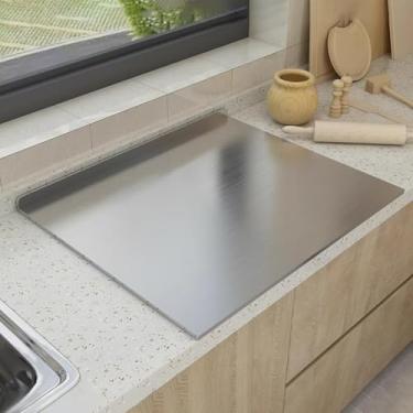 Imagem de Tábua De Corte De Aço Inoxidável, Tábua De Corte Antiaderente Anti-riscos E Resistente à Ferrugem Para Cortar Carne, Frutas E Legumes, Tábua De Assar Durável Antide, 0.6in-t, 40x60cm(15.75x23.62in)