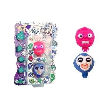 Imagem de 2 Bonecos Homem Rosa E Palhaço Azul - Splats Head Mini