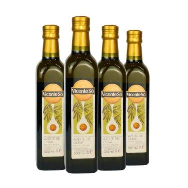 Imagem de Kit com 4 Azeites de Oliva Extra Virgem Vicente Só 500ml