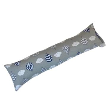Imagem de Travesseiro Xuxão Infantil para Bebê Estampado- Unissex Menina e Menino – Para Berço, Cama e Viagems para Bebês e Crianças (Balão Cinza, Bebê 80 CM X 18 CM)
