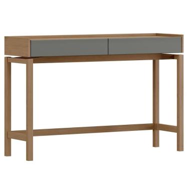 Imagem de Aparador Para Sala De Estar 2 Gavetas Esdras F06 Oak Ferrolack - Lyam Decor