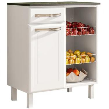 Imagem de Fruteira 820707 Com 1 Porta E 1 Gaveta Telasul Branco