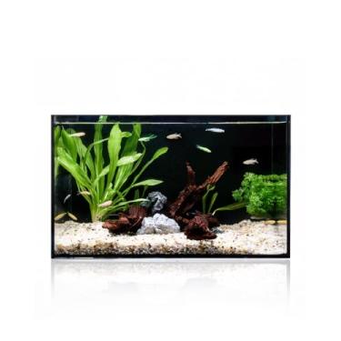 Imagem de Aquário pequeno de vidro transparente de 5 galões, fácil de manter, pequeno aquário para betta, peixe dourado, caracol, camarão e plantio aquático