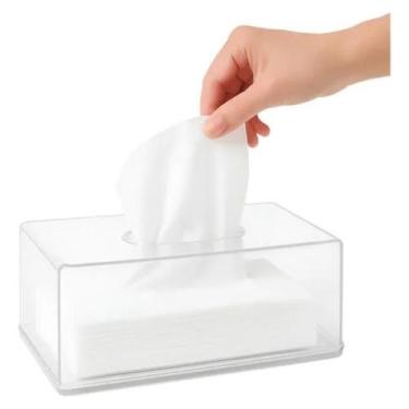 Imagem de Caixa organizadora para lenços acrílico cristal - 19x13x7 cm - Paramou
