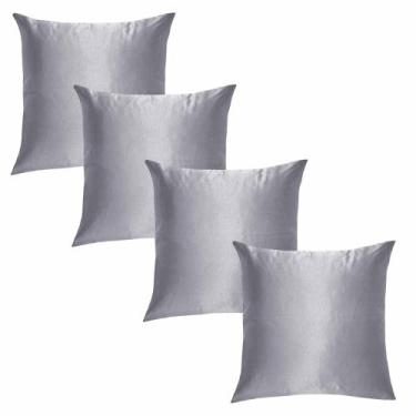 Imagem de Kit Capa de Almofada Solaris  04 Peças Tecido Grosso 45cm x 45cm - Pau