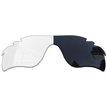 Imagem de Acefrog Lentes de reposição polarizadas de 1,5 mm para óculos de sol Oakley RadarLock Path, material atualizado, resistente a impactos - Claro a preto fotocromático não polarizado - 1,5 mm