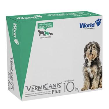 Imagem de VermiCanis Plus Vermífugo para Cães de 10Kg Médio Porte com 4 Comprimi