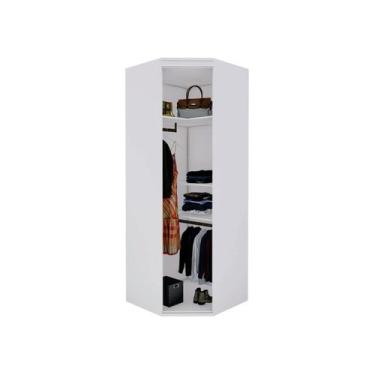 Imagem de Closet Modulado Sem Portas Canto 45 MDF Lotus Belmax, Branco