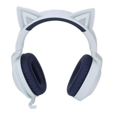 Imagem de GOWENIC Fones de Ouvido Sem Fio Infantis, Fones de Ouvido de Gato Com Controle de Toque de Luz LED e Microfone, Dobrável, Limite de Volume de 85db para Jogos de Viagens para Crianças (BLUE)