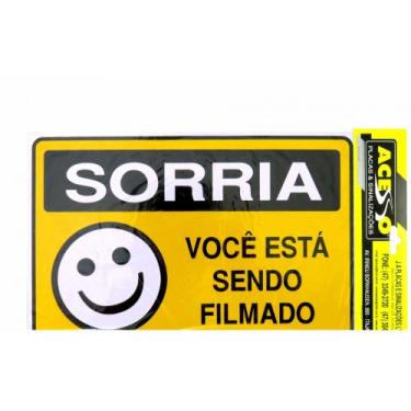 Imagem de Placa Sorria Você Está Sendo Filmado - Acesso