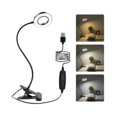 Imagem de Luz De Livro USB Com 48 LEDs, Modo De 3 Cores, Dimmer De 10 Níveis De 