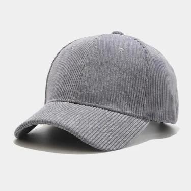 Imagem de Boné de Beisebol de Veludo Unissex - Chapéu Snapback Casual para Outon