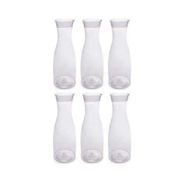 Imagem de Kit 6 Garrafas Água Suco 1,8l Atacado Restaurante Branco - Plasútil, G