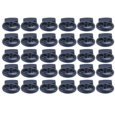 Imagem de Generic Trava do Cordão da Mola, Lâmpada de Fixador Leve de Metal Colorido o Orifício Duplo Anti -oxidação para Cordões para Calças para Calças (Azul escuro)