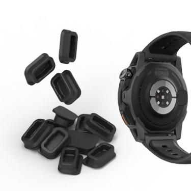 Imagem de YwonShne 12 peças de plugue de poeira compatível com COROS PACE Pro/PACE 3/PACE 2/VERTIX 2S/APEX 2 PRO Capa protetora de porta carregador à prova de poeira acessórios antipoeira preto (Pace Pro 12