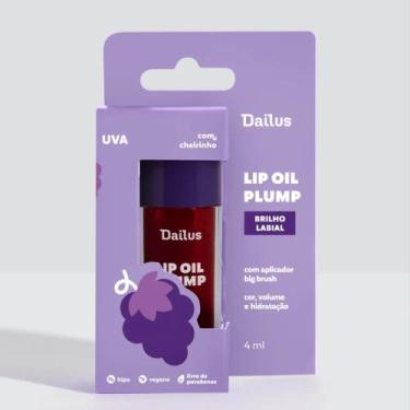 Imagem de Lip Oil Plump Dailus Uva Brilho Labial Hidratante Nova Fórmula