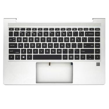 Imagem de Wzqrps Substituição para HP Elitebook 640 G9 Laptop Capa Superior Apoio para as Mãos Teclado Retroiluminado Peça de Montagem N17709-001 Prata