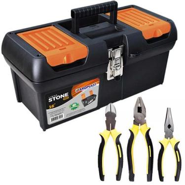 Imagem de Caixa Maleta Ferramenta Com Kit Alicate Profissional Stone - Ladiv Com