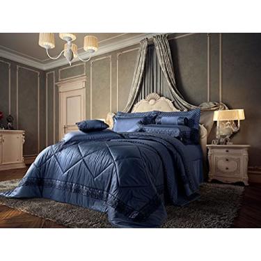 Imagem de JOGO DE LENÇOL CHATEAU VERSAILLES - AZUL REAL - CETIM 400 FIOS - QUEEN 4 PÇS