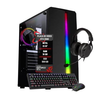Imagem de Pc Gamer Intel Core I5 10 Rtx 2060 Memória 16Gb Ssd 500Gb