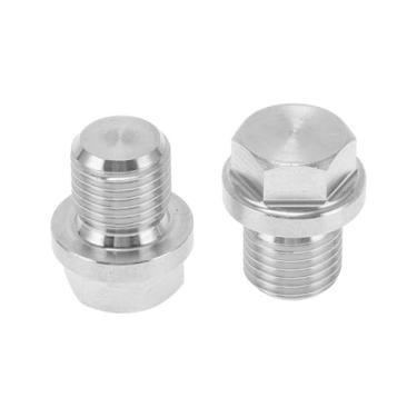 Imagem de A ABSOPRO Acessórios para tubos de aço inoxidável 304 M12 x 1,25 plugue de flange hexagonal 2 peças