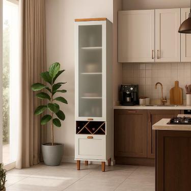 Imagem de Armário Cristaleira Genialflex Iluminata Adega 50cm Hortelã