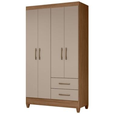 Imagem de Guarda Roupa Solteiro Chile 4p 103 Cm Carvalho Fendi Moval